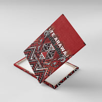 Aotearoa Te Arawa Canvas Wall Art Maori Tribal Dark Red Paua Shell Pattern DT05 With Frame Red - Polynesian Pride