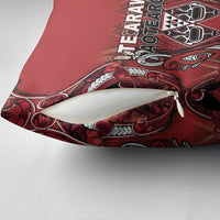 Aotearoa Te Arawa Pillow Cover Maori Tribal Dark Red Paua Shell Pattern DT05 - Polynesian Pride