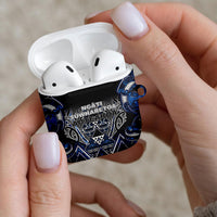 Aotearoa Tuwharetoa AirPods Case Maori Tribal Navy Paua Shell Pattern DT05 - Polynesian Pride