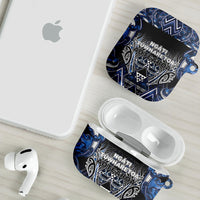 Aotearoa Tuwharetoa AirPods Case Maori Tribal Navy Paua Shell Pattern DT05 - Polynesian Pride
