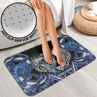 Aotearoa Tuwharetoa Bathroom Set Maori Tribal Navy Paua Shell Pattern DT05 - Polynesian Pride