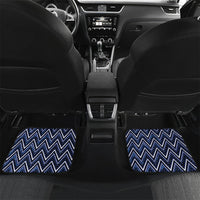 Aotearoa Tuwharetoa Car Mats Maori Tribal Navy Paua Shell Pattern DT05 Set 2pcs - Back Navy - Polynesian Pride