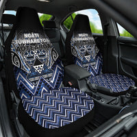 Aotearoa Tuwharetoa Car Seat Cover Maori Tribal Navy Paua Shell Pattern DT05 One Size Navy - Polynesian Pride