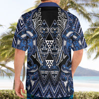 Aotearoa Tuwharetoa Hawaiian Shirt Maori Tribal Navy Paua Shell Pattern DT05 - Polynesian Pride