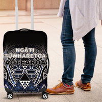 Aotearoa Tuwharetoa Luggage Cover Maori Tribal Navy Paua Shell Pattern DT05 Navy - Polynesian Pride