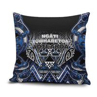 Aotearoa Tuwharetoa Pillow Cover Maori Tribal Navy Paua Shell Pattern DT05 Navy - Polynesian Pride