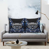 Aotearoa Tuwharetoa Pillow Cover Maori Tribal Navy Paua Shell Pattern DT05 - Polynesian Pride