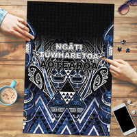 Aotearoa Tuwharetoa Puzzle Maori Tribal Navy Paua Shell Pattern DT05 Navy - Polynesian Pride