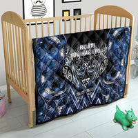 Aotearoa Tuwharetoa Quilt Maori Tribal Navy Paua Shell Pattern DT05 - Polynesian Pride