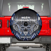 Aotearoa Tuwharetoa Spare Tire Cover Maori Tribal Navy Paua Shell Pattern DT05 - Polynesian Pride