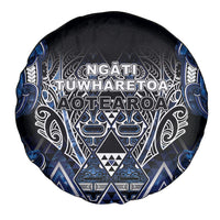 Aotearoa Tuwharetoa Spare Tire Cover Maori Tribal Navy Paua Shell Pattern DT05 - Polynesian Pride