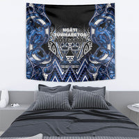 Aotearoa Tuwharetoa Tapestry Maori Tribal Navy Paua Shell Pattern DT05 - Polynesian Pride
