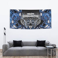Aotearoa Tuwharetoa Tapestry Maori Tribal Navy Paua Shell Pattern DT05 - Polynesian Pride
