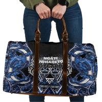 Aotearoa Tuwharetoa Travel Bag Maori Tribal Navy Paua Shell Pattern DT05 Navy - Polynesian Pride