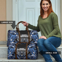 Aotearoa Tuwharetoa Travel Bag Maori Tribal Navy Paua Shell Pattern DT05 - Polynesian Pride