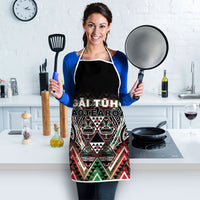 Aotearoa Ngai Tuhoe Apron Maori Tribal Red And Green Paua Shell Pattern DT05 - Polynesian Pride