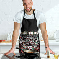 Aotearoa Ngai Tuhoe Apron Maori Tribal Red And Green Paua Shell Pattern DT05 - Polynesian Pride