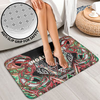 Aotearoa Ngai Tuhoe Bathroom Set Maori Tribal Red And Green Paua Shell Pattern DT05 - Polynesian Pride