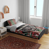 Aotearoa Ngai Tuhoe Bedding Set Maori Tribal Red And Green Paua Shell Pattern DT05 - Polynesian Pride