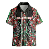Aotearoa Ngai Tuhoe Kid Hawaiian Shirt Maori Tribal Red And Green Paua Shell Pattern DT05 - Polynesian Pride