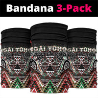 Aotearoa Ngai Tuhoe Neck Gaiter Maori Tribal Red And Green Paua Shell Pattern DT05 package One Size: 25*50cm Red - Polynesian Pride