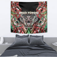 Aotearoa Ngai Tuhoe Tapestry Maori Tribal Red And Green Paua Shell Pattern DT05 - Polynesian Pride