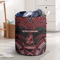 New Zealand Waitangi Day Laundry Basket Te Tiriti O Waitangi 1840 DT05 Black - Polynesian Pride