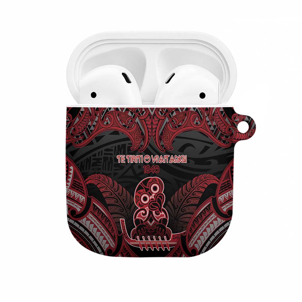New Zealand Waitangi Day AirPods Case Te Tiriti O Waitangi 1840 DT05 Black - Polynesian Pride