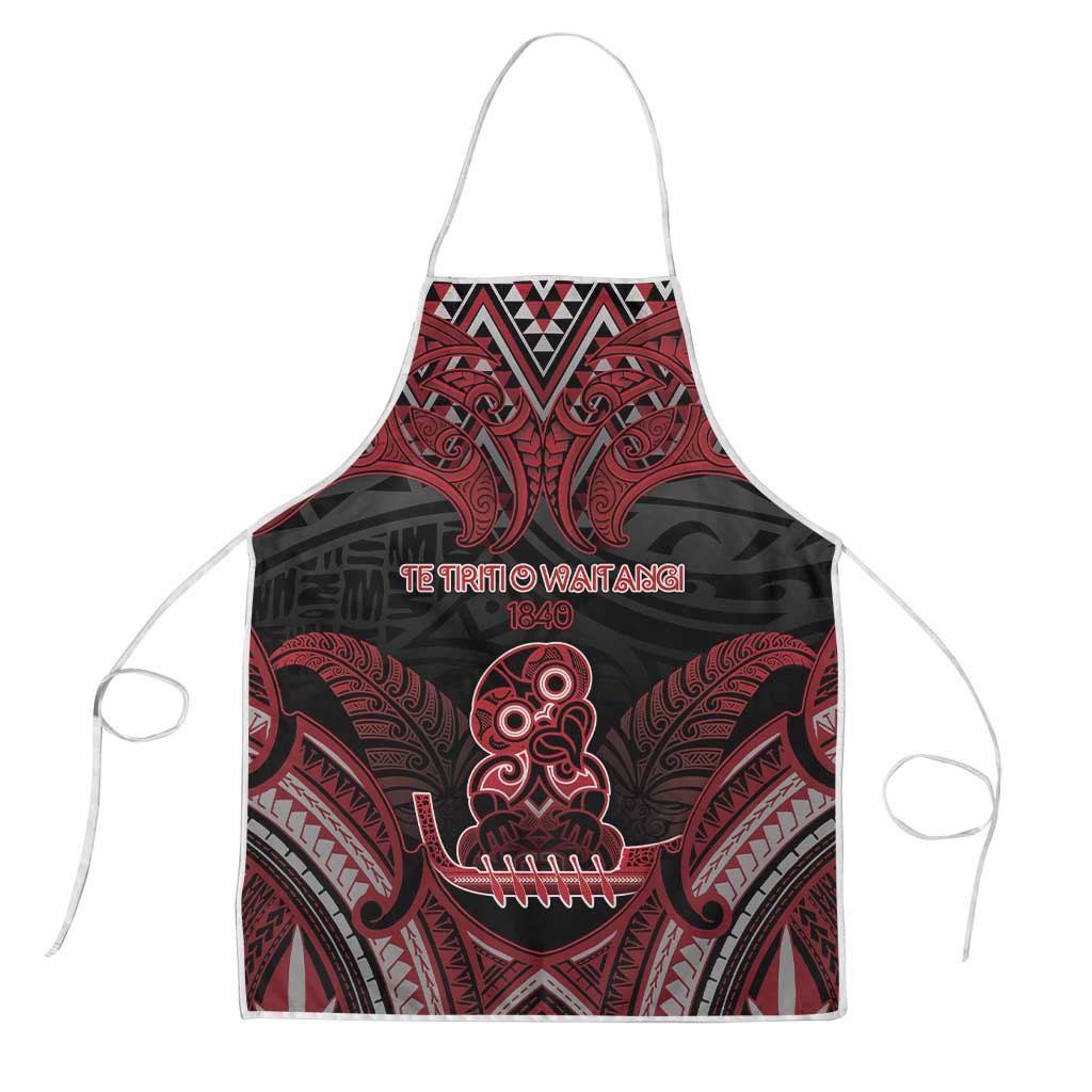 New Zealand Waitangi Day Apron Te Tiriti O Waitangi 1840 DT05 Black - Polynesian Pride