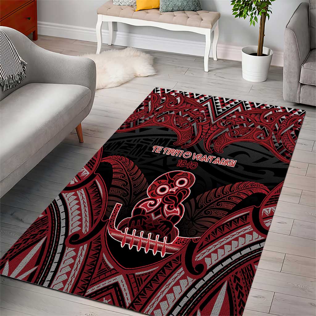 New Zealand Waitangi Day Area Rug Te Tiriti O Waitangi 1840 - Polynesian Pride