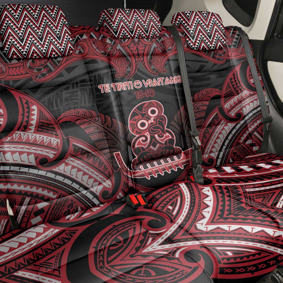 New Zealand Waitangi Day Back Car Seat Cover Te Tiriti O Waitangi 1840 DT05 - Polynesian Pride