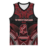 Personalised New Zealand Waitangi Day Basketball Jersey Te Tiriti O Waitangi 1840 DT05 Unisex Black - Polynesian Pride