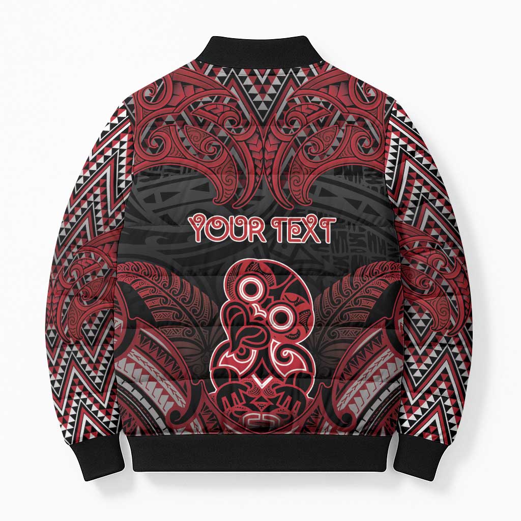 Personalised New Zealand Waitangi Day Bomber Puffer Jacket Te Tiriti O Waitangi 1840 DT05 - Polynesian Pride