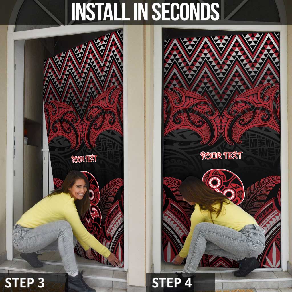 Personalised New Zealand Waitangi Day Door Cover Te Tiriti O Waitangi 1840 - Polynesian Pride