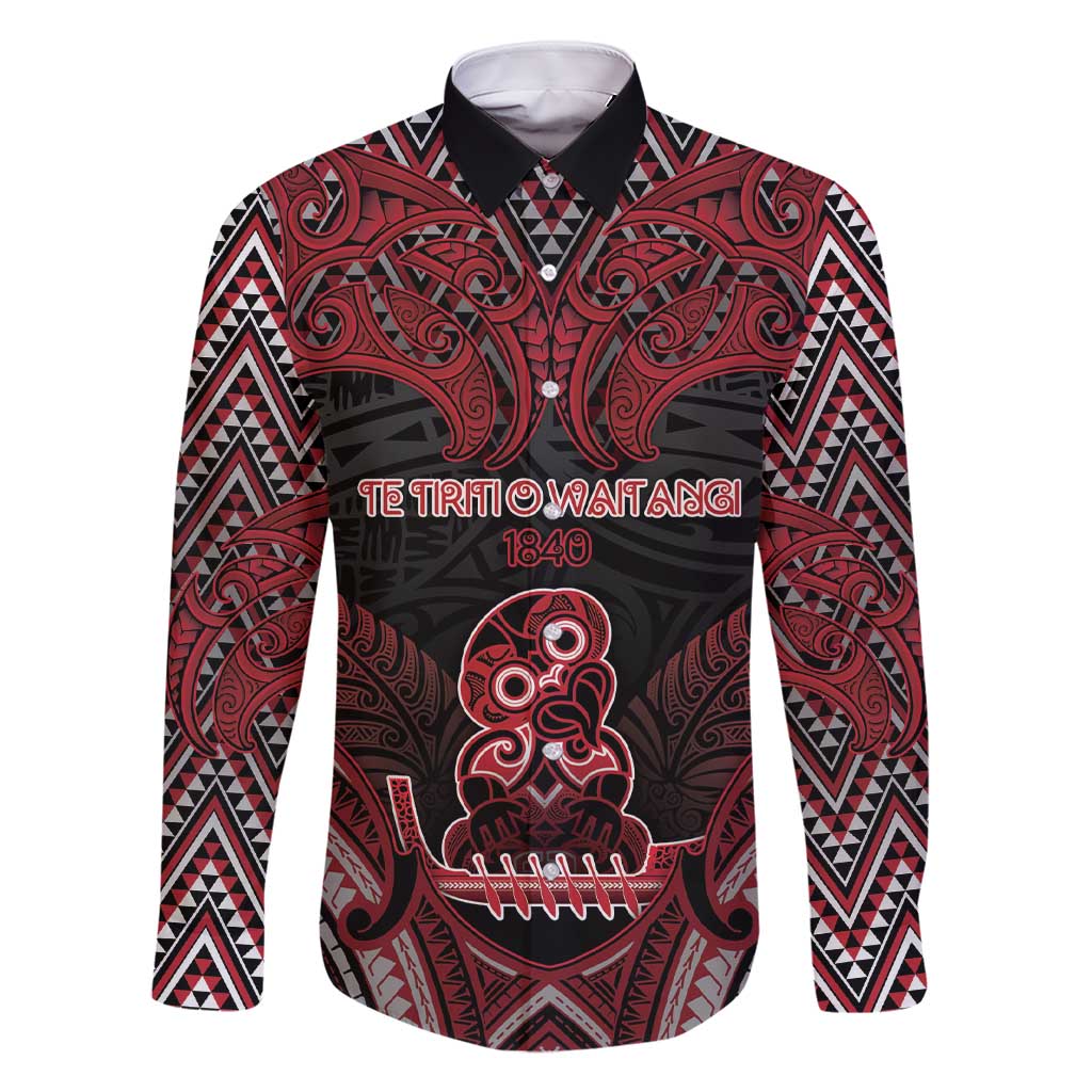 Personalised New Zealand Waitangi Day Family Matching Short Sleeve Bodycon Dress and Hawaiian Shirt Te Tiriti O Waitangi 1840 - Polynesian Pride