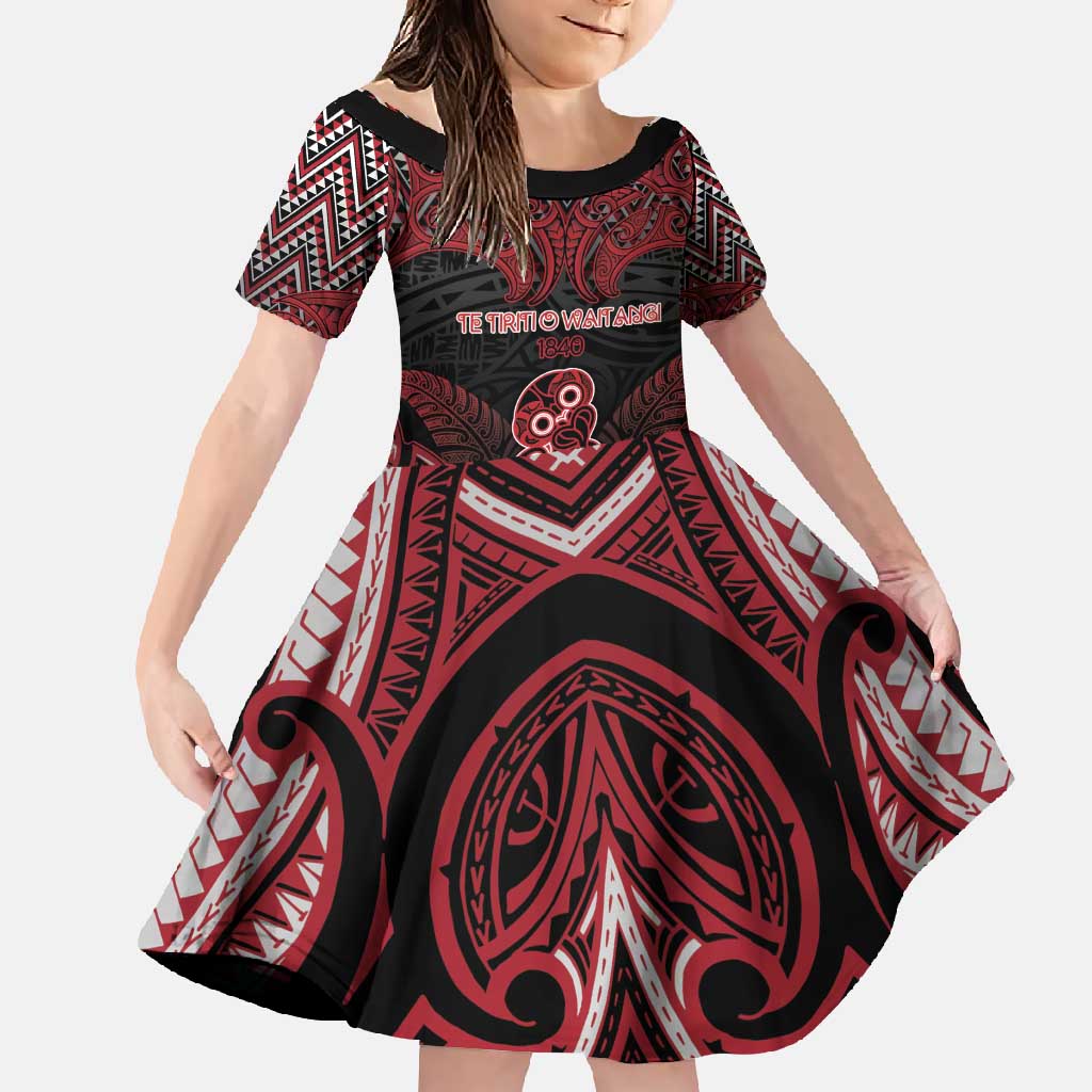 Personalised New Zealand Waitangi Day Family Matching Tank Maxi Dress and Hawaiian Shirt Te Tiriti O Waitangi 1840 - Polynesian Pride