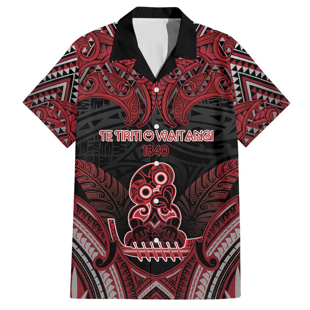 Personalised New Zealand Waitangi Day Hawaiian Shirt Te Tiriti O Waitangi 1840 DT05 Black - Polynesian Pride