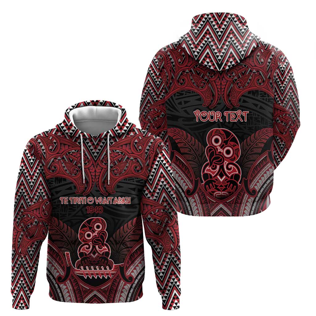 Personalised New Zealand Waitangi Day Hoodie Te Tiriti O Waitangi 1840 - Polynesian Pride