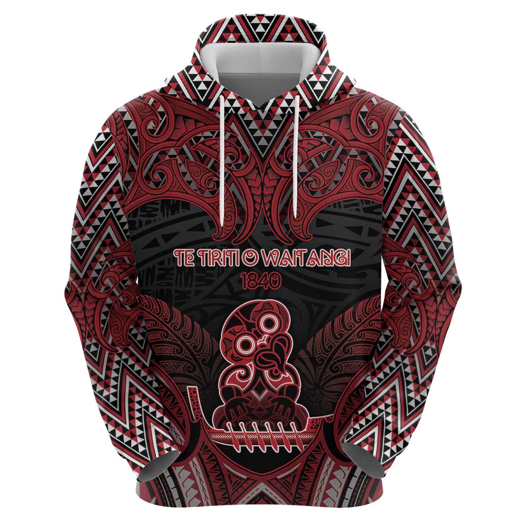 Personalised New Zealand Waitangi Day Hoodie Te Tiriti O Waitangi 1840 - Polynesian Pride