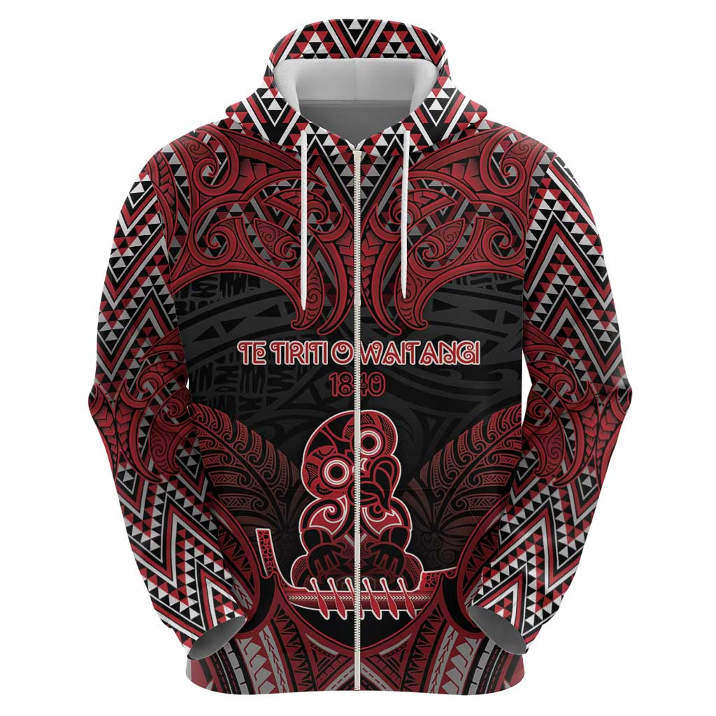 Personalised New Zealand Waitangi Day Hoodie Te Tiriti O Waitangi 1840 - Polynesian Pride