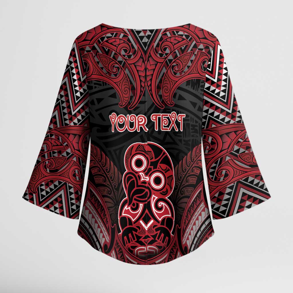 Personalised New Zealand Waitangi Day Kimono Sleeve Blouse Te Tiriti O Waitangi 1840 DT05 - Polynesian Pride