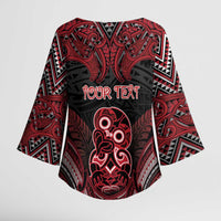 Personalised New Zealand Waitangi Day Kimono Sleeve Blouse Te Tiriti O Waitangi 1840 DT05 - Polynesian Pride