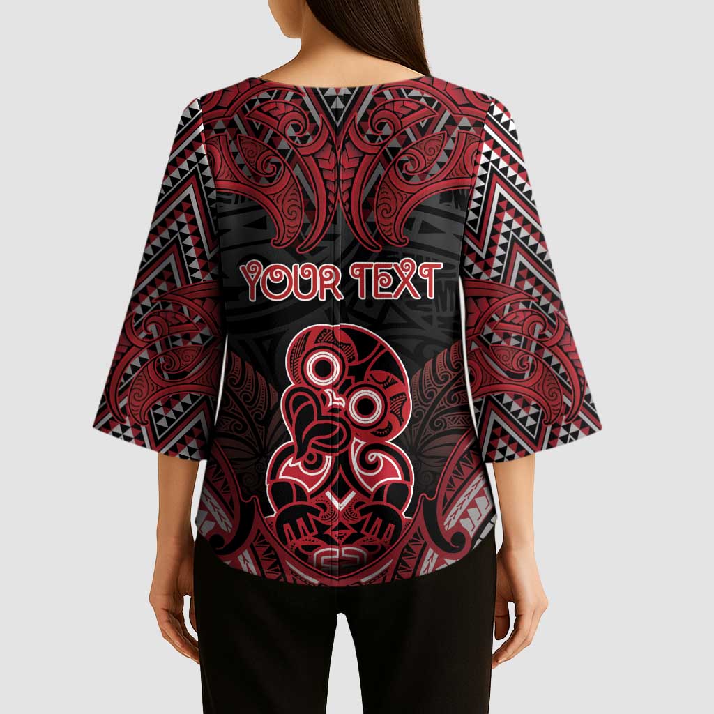 Personalised New Zealand Waitangi Day Kimono Sleeve Blouse Te Tiriti O Waitangi 1840 DT05 - Polynesian Pride