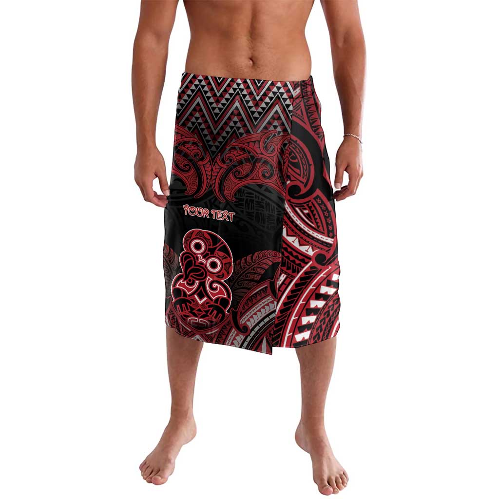 Personalised New Zealand Waitangi Day Lavalava Te Tiriti O Waitangi 1840 DT05 Black - Polynesian Pride