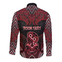 Personalised New Zealand Waitangi Day Long Sleeve Button Shirt Te Tiriti O Waitangi 1840 - Polynesian Pride