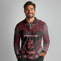 Personalised New Zealand Waitangi Day Long Sleeve Polo Shirt Te Tiriti O Waitangi 1840 DT05 - Polynesian Pride