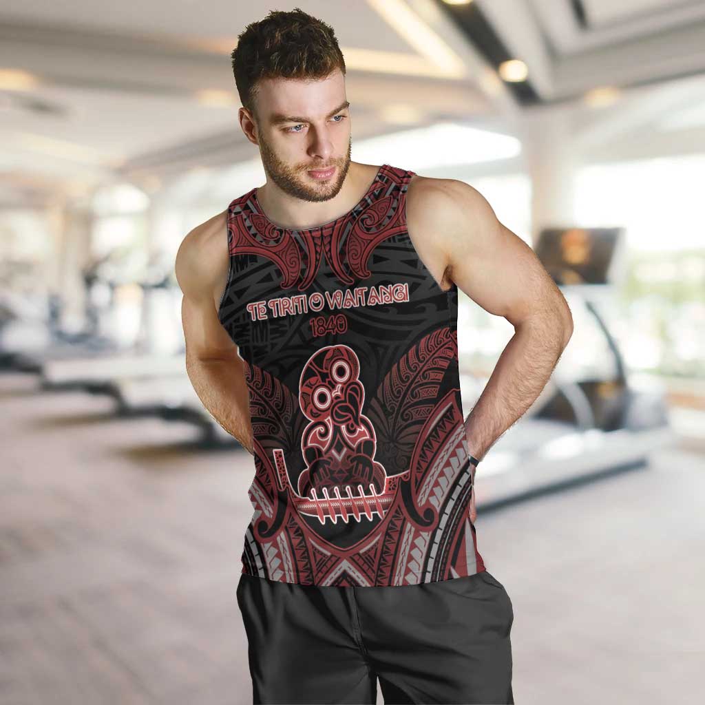 Personalised New Zealand Waitangi Day Men Tank Top Te Tiriti O Waitangi 1840 DT05 Black - Polynesian Pride