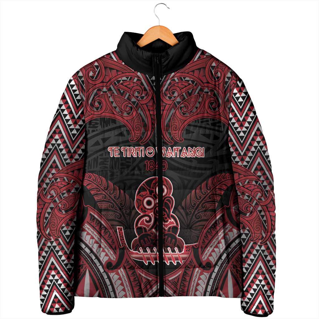 Personalised New Zealand Waitangi Day Padded Jacket Te Tiriti O Waitangi 1840 DT05 - Polynesian Pride