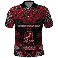 Personalised New Zealand Waitangi Day Polo Shirt Te Tiriti O Waitangi 1840 DT05 Black - Polynesian Pride