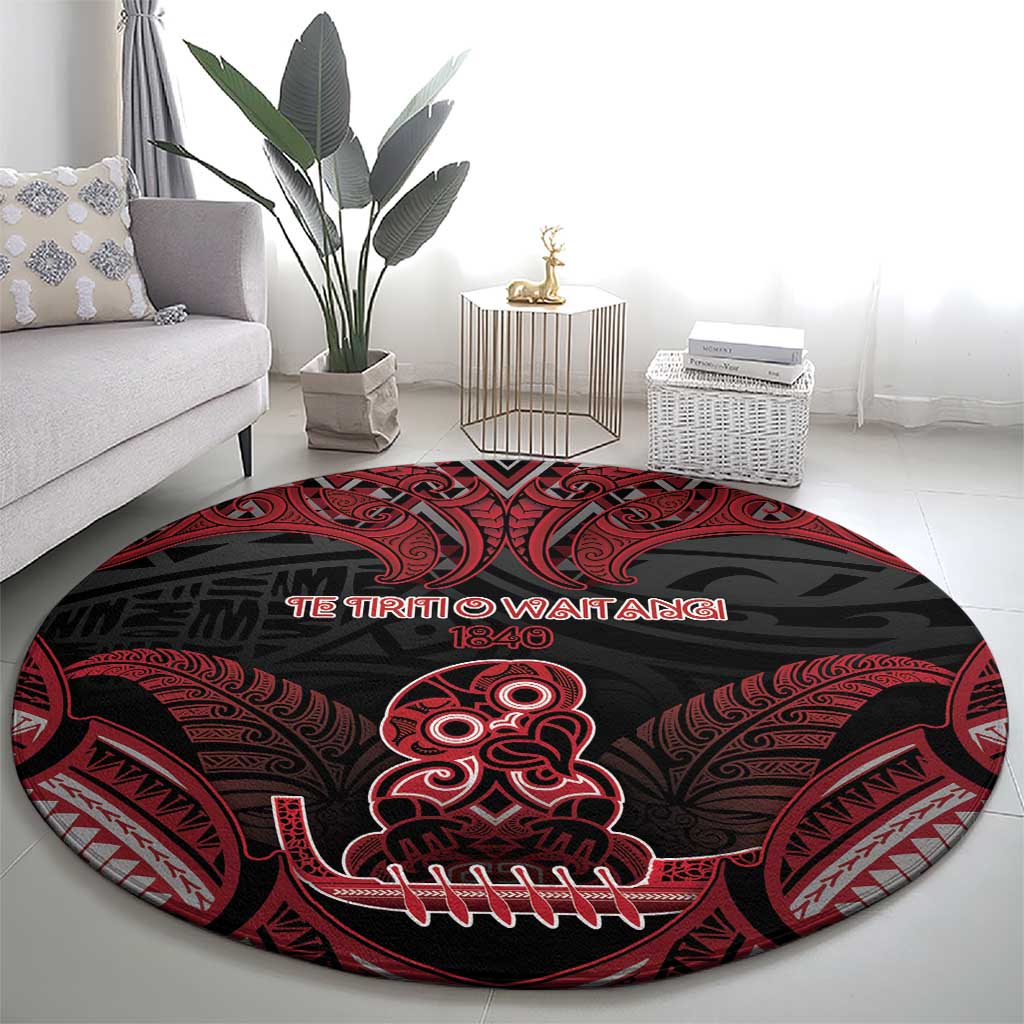 New Zealand Waitangi Day Round Carpet Te Tiriti O Waitangi 1840 - Polynesian Pride